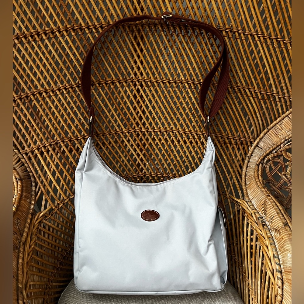 Longchamp Le Pliage Hobo Bag In Grey